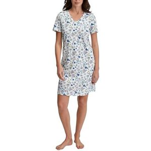 CALIDA Riviera Blue Flower Nights nachthemd voor dames, normale pasvorm, Riviera Blue., reguläre Passform