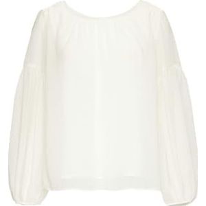 s.Oliver - BLACK LABEL - Blouse - Ivoor - Lichte Chiffon met Transparante Details