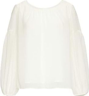 s.Oliver - BLACK LABEL - Blouse - Ivoor - Lichte Chiffon met Transparante Details