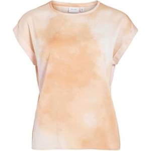 Viellette S/S Full Satin Top - Noos, cadmium oranje, 42