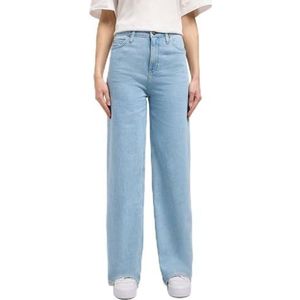 Jeans - Effen - Denim - Light Washed - High Waist - Wide Leg