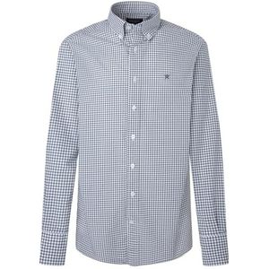 Hackett London Heren geborsteld Lthr riemshirt, groen (fles groen), XXL, Groen (Bottle Green), XXL