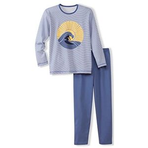 CALIDA Meisjes Boys Wave Pyjamaset, Marine Water Blue, 164
