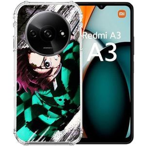 Cokitec Versterkte hoes voor Xiaomi Redmi A3 Manga Demon Slayer Tanjiro