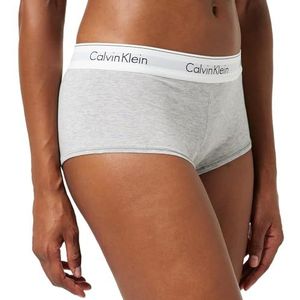 Calvin Klein Dames hipster boyshort met stretch, grijs (grey heather), L