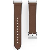 Hama Fitbit horlogebandje 20 mm (verstelbare reservearmband voor smartwatch Fitbit Versa 3 en Sense, Fitbit armband om te wisselen, wisselarmband leer en siliconen, roestvrijstalen gesp, dames) bruin