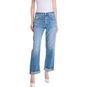 Replay Dames Relaxed boyfit jeans Aubry Original collectie, 010, lichtblauw, 32W x 32L
