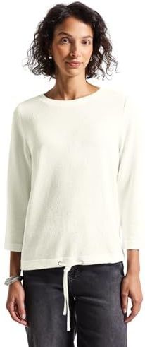 Street One - Dames Shirt - Wit - Gebreide Look