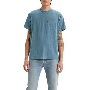 Levi's - CLASSIC POCKET TEE - T-shirt - Indigo Wash Heather - 100% Katoen