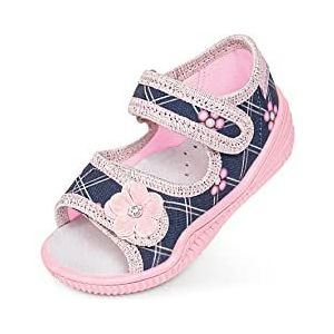 Vi-GGa-Mi meisjes marylka slipper, donkerblauw-roze., 21 EU