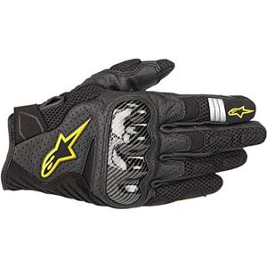 Alpinestars Motorhandschoenen Smx-1 Air V2 Gloves Black Yellow Fluo, zwart/geel, M, 3570518155- M