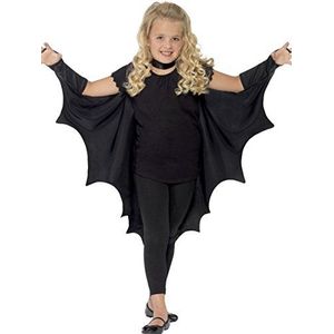 Smiffys Kids Unisex Vampire Bat Kostuum, Vleugels, zwart, One Size, 44414