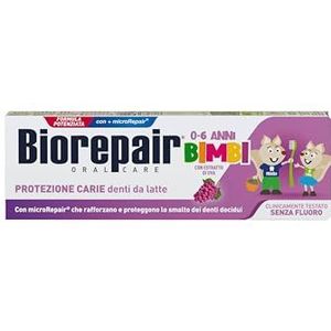 Biorepair - Dentifrice Enfants - Sans Fluor - Goût Raisin - 50 ml