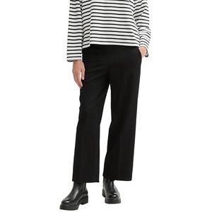 TOM TAILOR Dames Mia Straight broek, 14482 - Deep Black, 44W x 28L