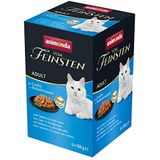animonda Vom Feinsten Volwassen kattenvoer, nat voer voor volwassen katten, met zalm in kruidensaus, 6 x 100 g