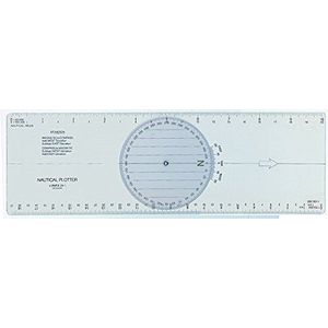 LINEX 100413018 Parallelline 30 cm met gradenboog met nautische verdeling voor navigatie