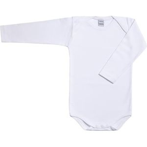 BABIDU Babybody met lange mouwen van 100% katoen, babybody voor pasgeborenen, gestippelde Amerikaanse kraag, hypoallergeen, ademende stof voor de gevoelige huid, uniseks winterkleding