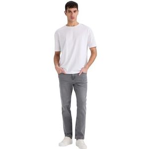 DeFacto Heren jeans - hoogwaardige jeans broek voor heren grijs 32-30, grijs, 32W x 30L