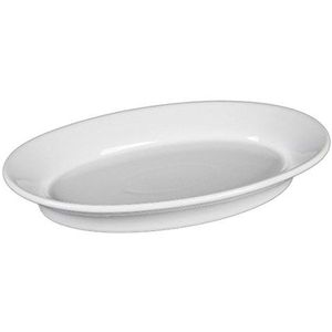 Holst Porzellan AL 025 plaat ovaal 25 x 16 cm ""Albergo"" halfdiep, wit, 25 x 16 x 3 cm