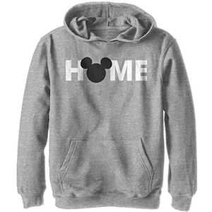 Disney Characters Home Boy's Hooded Pullover Fleece, Athletic Heather, Small, Athletic Heather, S