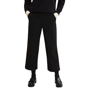 TOM TAILOR Dames Loose fit stoffen broek 1034159, 14482 - Deep Black, 36W / 28L