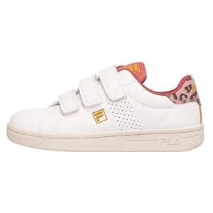 FILA Crosscourt 2 Nt Velcro Kids Sneakers voor kinderen, Wit Mineral Red, 34 EU