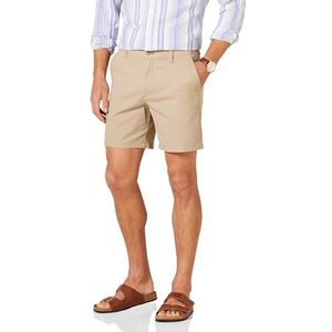 Amazon Essentials Heren Slim-Fit 7"" Stretch Chino Short, Tan, 40