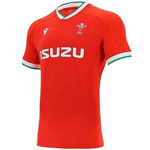 Macron Heren 58125551 WRU M20 WRU M20 Jersey Home Pro Authentieke technische carrosserie pasvorm Ss Sr, rood, S.