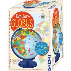 Kosmos 673024 Kinderwereldbol, vanaf 5 jaar, met verlichting, diameter 26 cm, educatief speelgoed voor kinderen en decoratie voor de kinderkamer