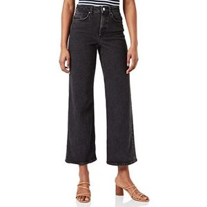 ONLY ONLJuicy Jeans voor dames, wijde jeans met hoge taille, zwart denim, 28W x 32L