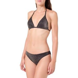 Bikiniset met schelpen, lovertjes Lurex-stof, Zwart, 36