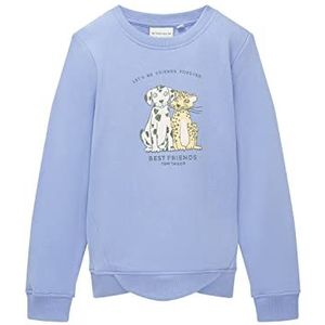 TOM TAILOR Meisjes Kindersweatshirt met print 1032965, 30029 - Calm Lavender, 104-110