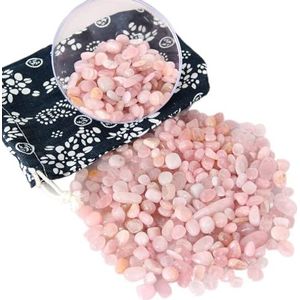 Brokjes edelsteen, rozenkwarts, 500 g, gepolijst, helende kristallen, helende edelstenen, bulk, voor handwerk, mooie verpakking om te geven