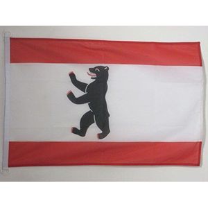 Nautische vlag Berlijn 45x30cm - Berlijnse bootvlag - Duitsland 30 x 45 cm - AZ VLAG