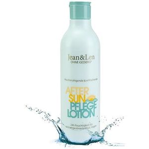 Jean & Len Lotion voor na de zon, verzacht de huid, met aloë vera & vitamine E, tot 24 uur hydratatie voor de door de zon geteisterde huid, zonder parabenen & siliconen, Après Sun vegan, 250 ml