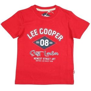 Lee Cooper Maglietta Ragazzo shirt met korte mouwen voor jongens, rood (rouge), 8 Jaar
