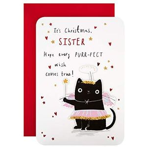 Hallmark Kerstkaart voor zuster - Leuke A-meowzing Cat Design