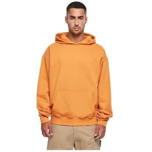 Build Your Brand Herentrui met capuchon Ultra Heavy Cotton Box Hoody, oversized hoodie voor mannen, katoen, maten XS - 5XL, Forgottensinaasappel, XXL