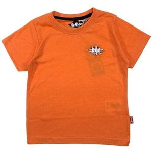 Lee Cooper, T-shirt, jongens, meisjes, (4-14 jaar), poloshirt, tanktop, overhemd, bedrukt, kleding, uniseks, kinderen, sport, ademend, model GLC80701 TS S4-4A, oranje, Oranje, 4 Jaar