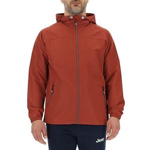 Jeep O102712-R760 J MAN LIGHT HOODED WIND JACKET Outline Back Print J23S Heren Red Ochre/Almond XL