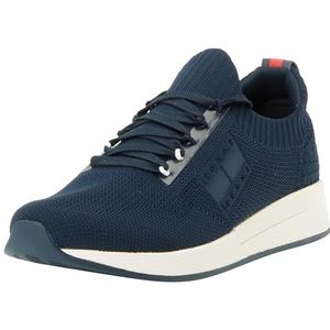 Tommy Jeans Heren Running Trainers Atletische Schoenen, Blauw Donker Nacht Navy, 44 EU