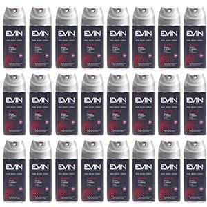 EVIN Homme 24 deodorants voor heren, spray, gember en ladan, 24 uur, 150 ml