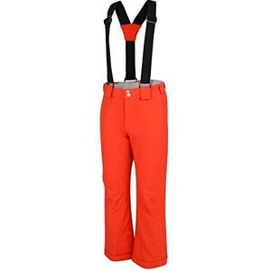 Dare2B Kid's Outmove Pant Waterdicht en ademend High Loft Geïsoleerd Ski en Snowboard Salopette Broek met elastische taille en geïntegreerde sneeuwbeenkappen Fiery Red, 15-16