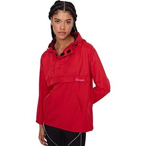 Trendyol Effen regular sweatshirt met opstaande kraag voor dames, Rood, XS