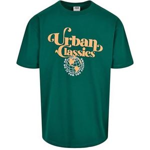 Urban Classics Heren Organic Globe Logo Tee T-Shirt, Groen, XXL