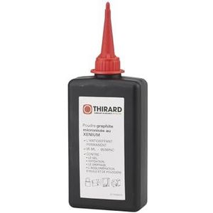 Smeermiddel grafiet, gemicroniseerd, xenium, voor sloten, hangsloten, cilinders, bescherming tegen oxidatie, corrosie, grijpen, jerrycan met applicator, 95 ml THIRARD