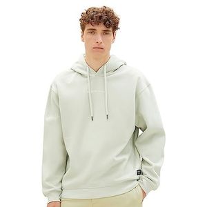 TOM TAILOR Denim Heren hoodie sweatshirt met kleine logo-print, 32246 - Garden Peat, XL
