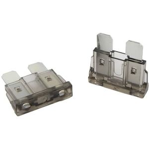 5 stuks. SeKi standaard ATO platte steekzekering 2A grijs; autozekering 19 mm platte zekering 32 V/DC boot caravan
