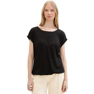 TOM TAILOR T-shirt voor dames, 14482 - Deep Black, S