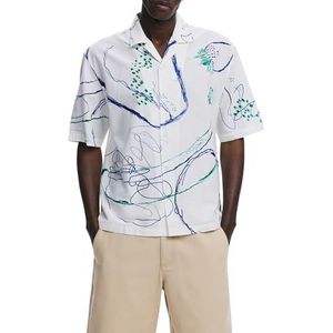 Overhemd - Katoen - Comfort Fit - Halve Mouw - All-over Patroon